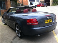 lowered audi a4 rear view